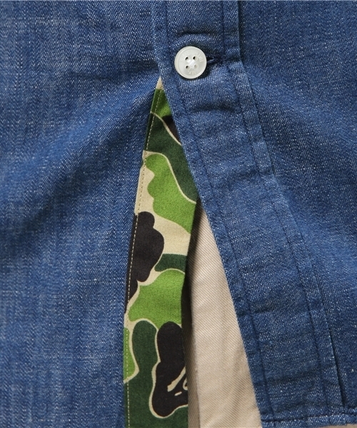 Mr. BATHING APE(ミスターベイシングエイプ)の「DENIM BD SHIRT(シャツ/ブラウス・メンズ・インディゴブルー・SMALL/MEDIUM/X-LARGE/LARGE)」の10枚目の写真