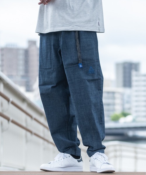 GERRY(ジェリー)の「【3】〔GERRY/ジェリー〕シャンブレー/ポプリン バルーンテーパードパンツ(デニムパンツ・メンズ・サックスブルー/ブルー/ブラック/オリーブ/ベージュ・LARGE/MEDIUM/X-LARGE)」の5枚目の写真