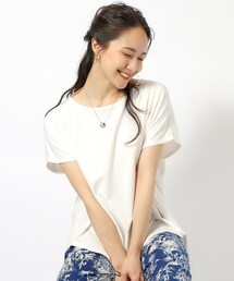 SHOO・LA・RUE | 【接触冷感/UV】アウトで決まる とろみラウンドヘム半袖トップス(Tシャツ/カットソー)
