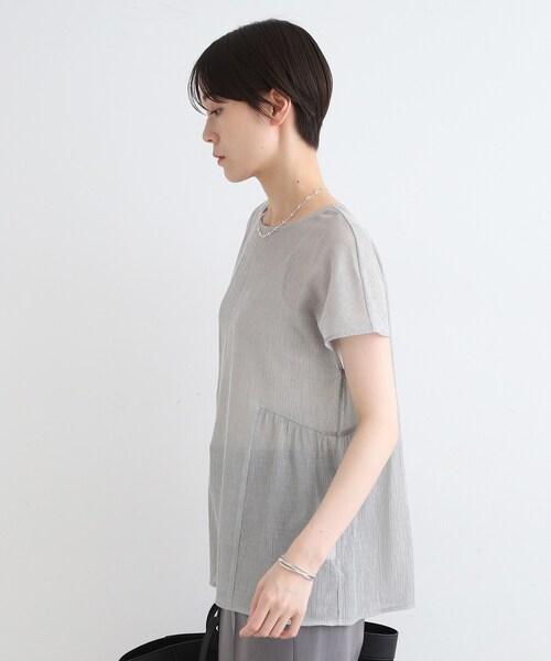 tシャツ 「洗える」ペプラム風デザインきれいめカットソー レディース セール】【洗える】ペプラム風デザインきれいめカットソー（T