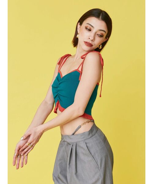 EVRIS（エヴリス）の「ウエストチェーンワイドパンツ（その他パンツ・レディース・ブルー/グレー・SMALL/MEDIUM）」の3枚目の写真