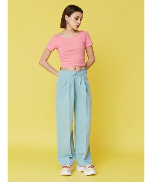 EVRIS（エヴリス）の「ウエストチェーンワイドパンツ（その他パンツ・レディース・ブルー/グレー・SMALL/MEDIUM）」の11枚目の写真