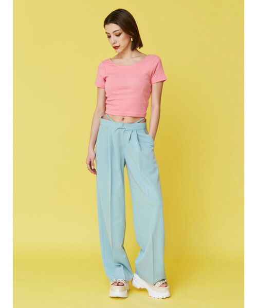 EVRIS（エヴリス）の「ウエストチェーンワイドパンツ（その他パンツ・レディース・ブルー/グレー・SMALL/MEDIUM）」の12枚目の写真