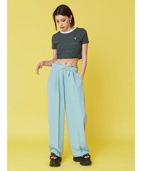 EVRIS（エヴリス）の「ウエストチェーンワイドパンツ（その他パンツ・レディース・ブルー/グレー・SMALL/MEDIUM）」の14枚目の写真