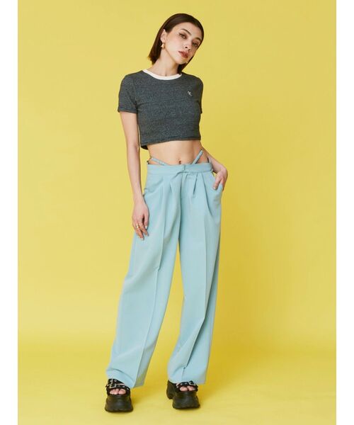 EVRIS（エヴリス）の「ウエストチェーンワイドパンツ（その他パンツ・レディース・ブルー/グレー・SMALL/MEDIUM）」の15枚目の写真