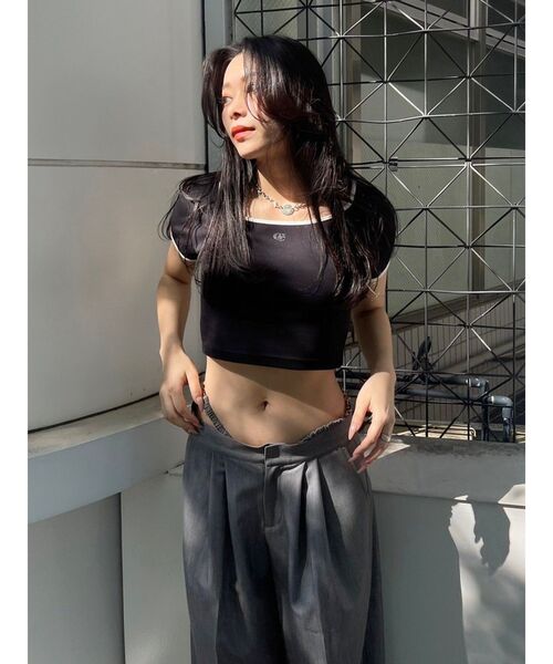 EVRIS（エヴリス）の「ウエストチェーンワイドパンツ（その他パンツ・レディース・ブルー/グレー・SMALL/MEDIUM）」の19枚目の写真