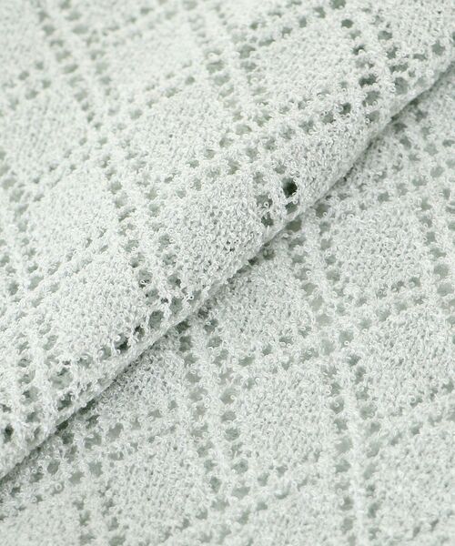 MAJESTIC LEGON（マジェスティックレゴン）の「ローズモチーフレーシーニット（ニット/セーター・レディース・オフホワイト/ブルー/ブラック・MEDIUM）」の6枚目の写真