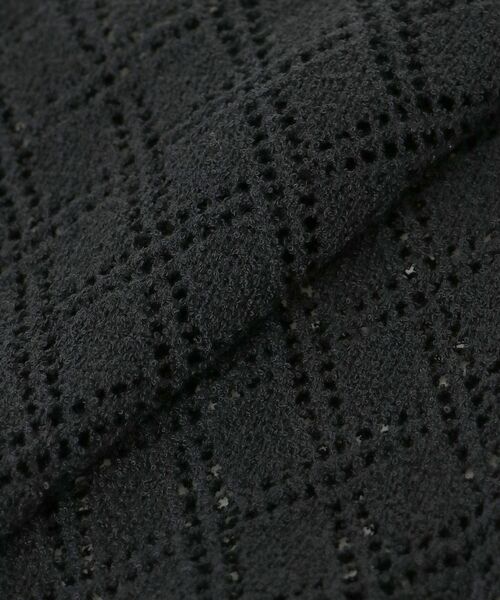 MAJESTIC LEGON（マジェスティックレゴン）の「ローズモチーフレーシーニット（ニット/セーター・レディース・オフホワイト/ブルー/ブラック・MEDIUM）」の4枚目の写真