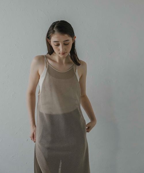 MINERTE】halter-neck mesh one piece / ホルターネックメッシュ