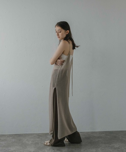 セール】【MINERTE】halter-neck mesh one piece