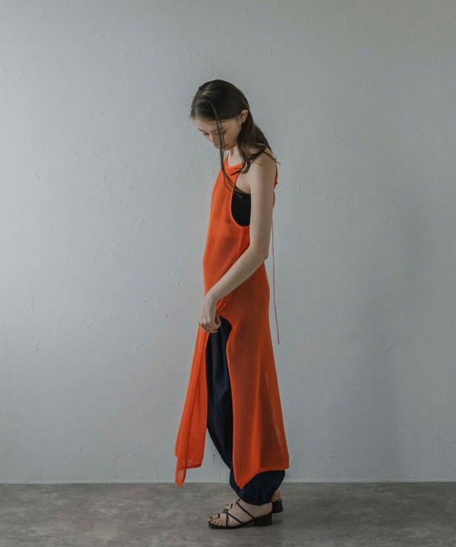 MINERTE】halter-neck mesh one piece / ホルターネックメッシュ