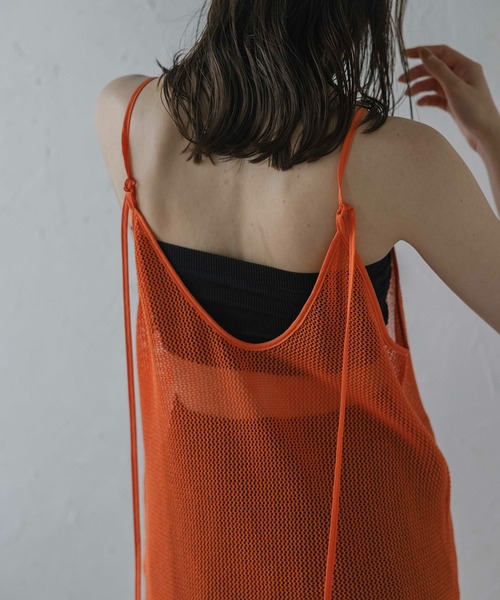 MINERTE(ミネルテ)の「【MINERTE】halter-neck mesh one piece / ホルターネックメッシュワンピース(ワンピース・レディース・ベージュ/オレンジ/ネイビー・FREE)」の13枚目の写真