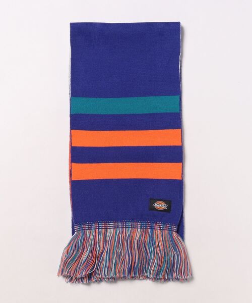 Dickies（ディッキーズ）の「Dickies EX 3LINE SOCCER MUFFLER /マフラー/ディッキーズ（マフラー・メンズ・エンジ/ブルー/ブラック・FREE）」の2枚目の写真