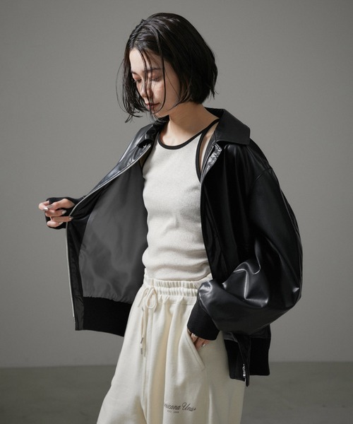 AMERICANA（アメリカーナ）の「【Americana for SALON】別注ジップブルゾン（ブルゾン・レディース・ブラック・FREE）」の5枚目の写真