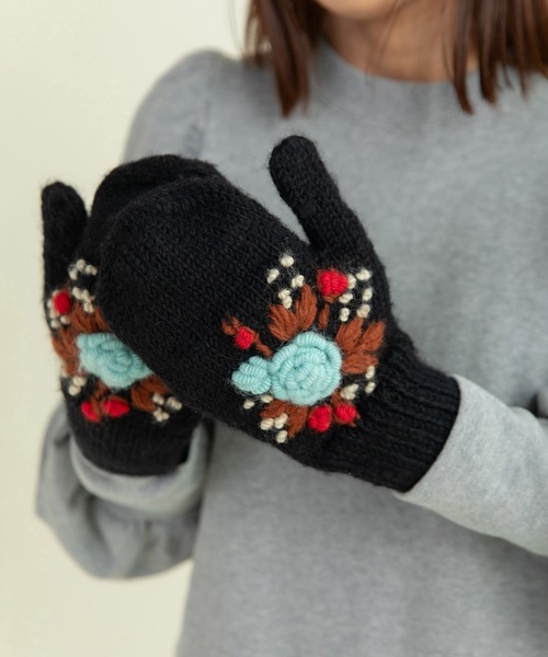 ネパール製 ハンドニット カラフル刺繍 　ヴィンテージ 　A14 CHILD WOMAN（チャイルドウーマン）の「【WEB別注】ネパールハンド