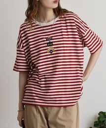EMAGO 地球ロゴ刺繍ワイドTシャツ