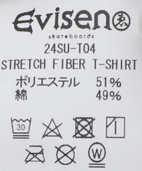 Evisen Skateboards(エビセンスケートボード)の「Evisen skateboards STRETCH FIBER T-SH(Tシャツ/カットソー・メンズ・ブラック/ホワイト・LARGE/MEDIUM)」の12枚目の写真
