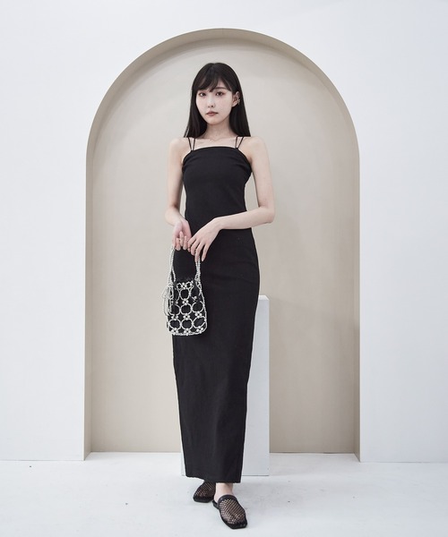 再入荷 モード  デニム ベア ドレス ワンピース セール】デニムベアトップドレス/デニムワンピース（ワンピース