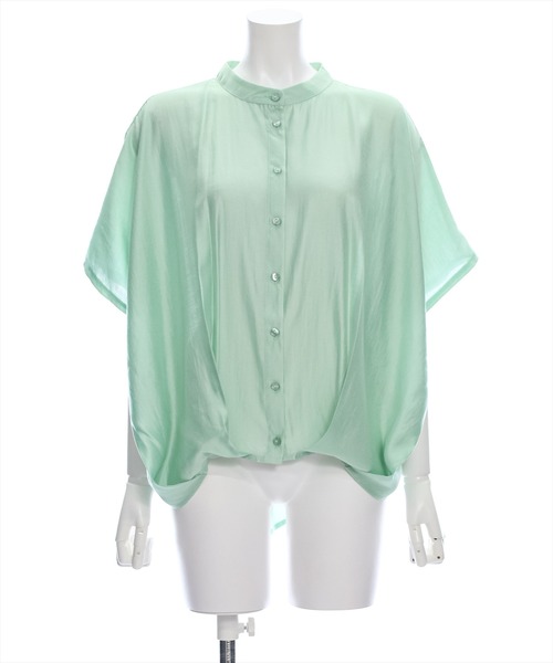 clear（クリア）の「フレンチスリーブ裾タックブラウス[オフィスカジュアル 着回し抜群 大人]≪再入荷≫（シャツ/ブラウス・レディース・オフホワイト/イエロー/ミント/ブラック/ブルーグレー・F）」の20枚目の写真