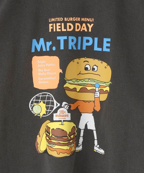 LOWRYS FARM(ローリーズファーム)の「ハンバーガーロンT 142452(Tシャツ/カットソー・キッズ・ホワイト/チャコールグレー/グレー・110cm/120cm/130cm/140cm/150cm)」の9枚目の写真