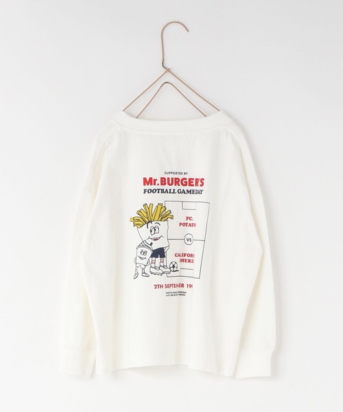 LOWRYS FARM(ローリーズファーム)の「ハンバーガーロンT 142452(Tシャツ/カットソー・キッズ・ホワイト/チャコールグレー/グレー・110cm/120cm/130cm/140cm/150cm)」の12枚目の写真
