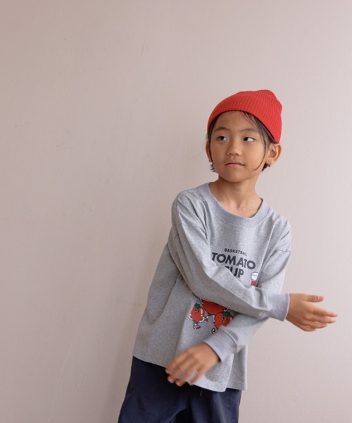 LOWRYS FARM(ローリーズファーム)の「ハンバーガーロンT 142452(Tシャツ/カットソー・キッズ・ホワイト/チャコールグレー/グレー・110cm/120cm/130cm/140cm/150cm)」の17枚目の写真
