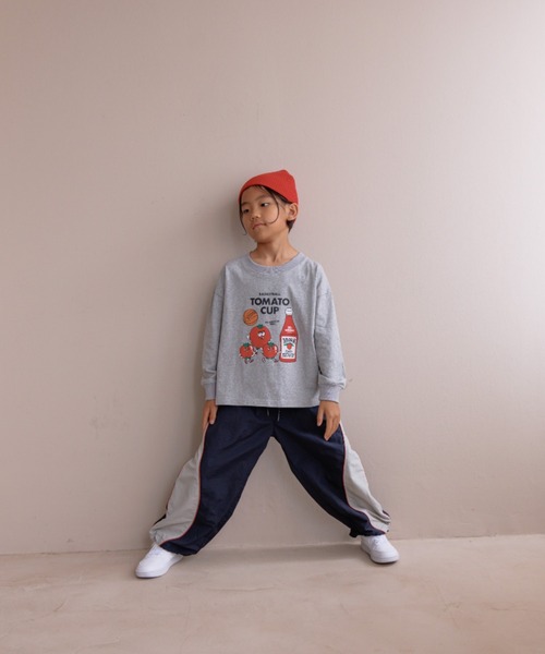 LOWRYS FARM(ローリーズファーム)の「ハンバーガーロンT 142452(Tシャツ/カットソー・キッズ・ホワイト/チャコールグレー/グレー・110cm/120cm/130cm/140cm/150cm)」の18枚目の写真