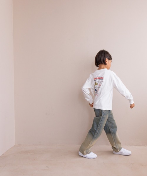 LOWRYS FARM(ローリーズファーム)の「ハンバーガーロンT 142452(Tシャツ/カットソー・キッズ・ホワイト/チャコールグレー/グレー・110cm/120cm/130cm/140cm/150cm)」の22枚目の写真