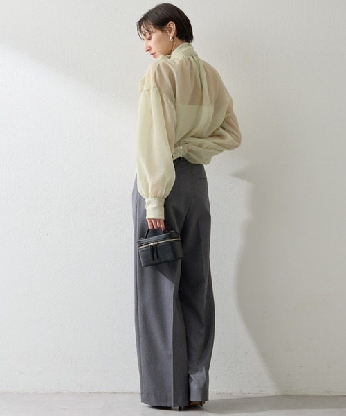 美品★ ウィムガゼット オーガンザボウブラウス ベビーピンク Whim Gazette(ウィム ガゼット)｜オーガンザボウブラウス/ベビー