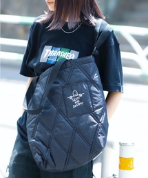 QUILTING Tote Shoulder Bag M/スラッシャーノートパソコン収納可能キルティングデザイン縦型ショルダートートバッグ