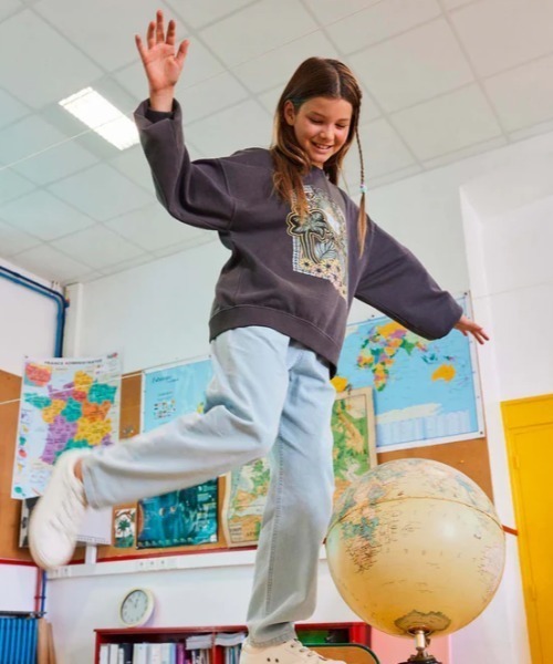 【セール】LINEUP CREW RG TERRY/ロキシーキッズスウェットトレーナー（スウェット）｜ROXY（ロキシー）