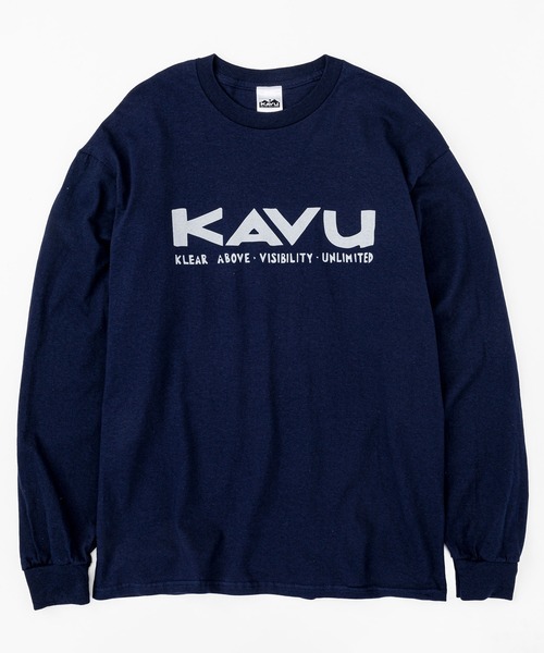 KAVU(カブー)の「KAVU/カブー Simple Logo LS Tee/シンプルロゴティー(Tシャツ/カットソー・メンズ・ゴールド/ネイビー/ホワイト/レッド/ナチュラル/アッシュ/グレー/ブラック・MEDIUM/LARGE/X-LARGE)」の6枚目の写真