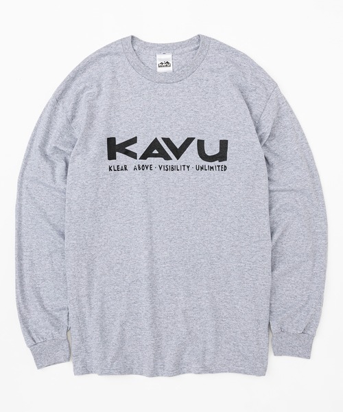KAVU(カブー)の「KAVU/カブー Simple Logo LS Tee/シンプルロゴティー(Tシャツ/カットソー・メンズ・ゴールド/ネイビー/ホワイト/レッド/ナチュラル/アッシュ/グレー/ブラック・MEDIUM/LARGE/X-LARGE)」の4枚目の写真