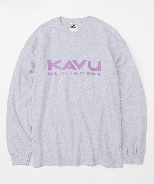 KAVU(カブー)の「KAVU/カブー Simple Logo LS Tee/シンプルロゴティー(Tシャツ/カットソー・メンズ・ゴールド/ネイビー/ホワイト/レッド/ナチュラル/アッシュ/グレー/ブラック・MEDIUM/LARGE/X-LARGE)」の5枚目の写真