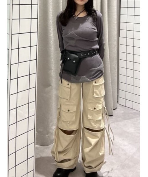 laguagem ラグアジェム　ニット　パンツ LAGUA GEM（ラグアジェム）の「CRASH ニットショートパンツ