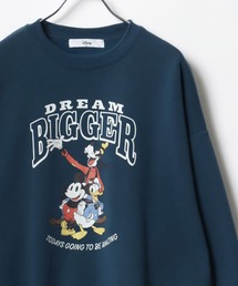 Disney/ディズニー ミッキーフレンズ 裏起毛 カレッジ バックプリント スウェット レディース トレーナー