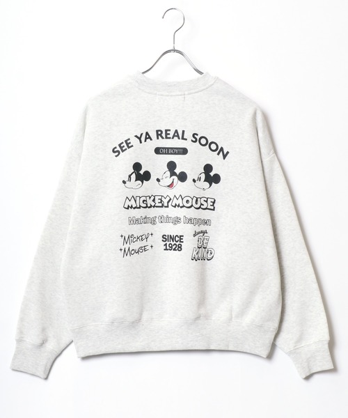 セール】Disney/ディズニー ミッキーフレンズ 裏起毛 カレッジ バック