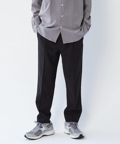 MEN'S MELROSE(メンズメルローズ)の「TRダブルクロスクリースステッチ入りイージーテーパードパンツ(その他パンツ・メンズ・ブラック/グレー/モカ・2/3/4)」の2枚目の写真