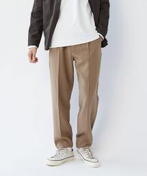 TRダブルクロスクリースステッチ入りイージーテーパードパンツ