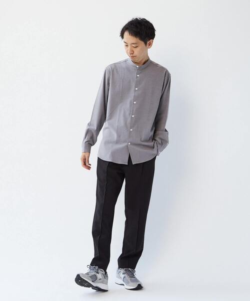 MEN'S MELROSE(メンズメルローズ)の「TRダブルクロスクリースステッチ入りイージーテーパードパンツ(その他パンツ・メンズ・ブラック/グレー/モカ・2/3/4)」の4枚目の写真
