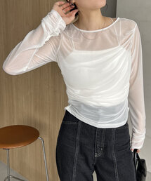CAPRICIEUX LE'MAGE | シアードレープＴ(Tシャツ/カットソー)