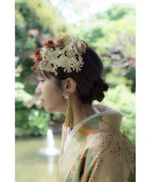 CHACO （FLOWER ACCESSORY） | CHACO/ リボン付きペーパーリース(その他ヘアアクセサリー)