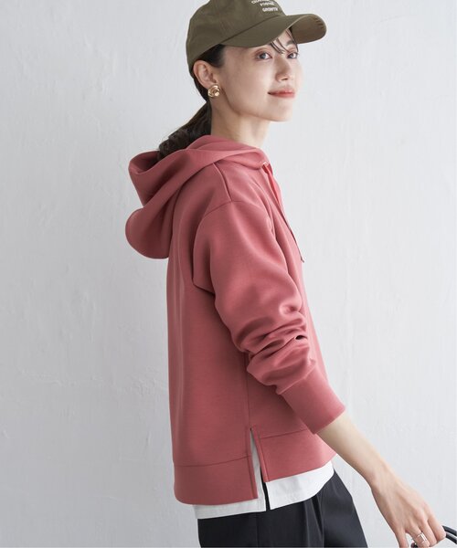 ikka（イッカ）の「【洗濯機で洗える／親子コーデ】GOKU楽ダンボールフードパーカー（パーカー・レディース・ベージュ/モカ/レッド系その他/ダークグリーン/ブラック・M/L/S）」の13枚目の写真