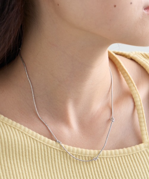 CIAOPANIC TYPY(チャオパニックティピー)の「lilチェーンタイネックレス(ネックレス・レディース・ゴールド/シルバー・ONE SIZE)」の3枚目の写真