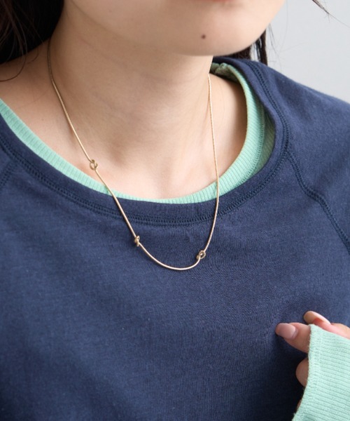 CIAOPANIC TYPY(チャオパニックティピー)の「lilチェーンタイネックレス(ネックレス・レディース・ゴールド/シルバー・ONE SIZE)」の5枚目の写真