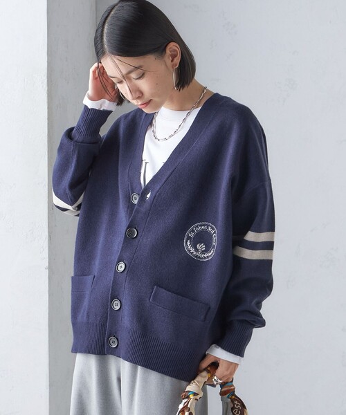 美品　ST.JOHN セントジョン カーディガン　ブルゾン　アウター　ネイビー St.Johns 3rd club（セントジョンズサードクラブ）の「【ST