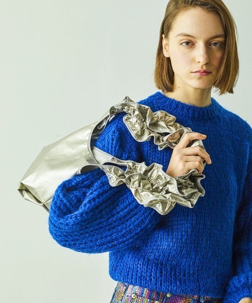 HELOYSE（エロイーズ）の「【HELOYSE/エロイーズ】ギャザーフリルトートバッグ　shoulder on LOVE leather mini（トートバッグ・レディース・ブラック/シルバー・FREE）」の15枚目の写真