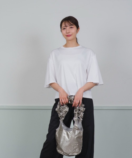 HELOYSE（エロイーズ）の「【HELOYSE/エロイーズ】ギャザーフリルトートバッグ　shoulder on LOVE leather mini（トートバッグ・レディース・ブラック/シルバー・FREE）」の17枚目の写真