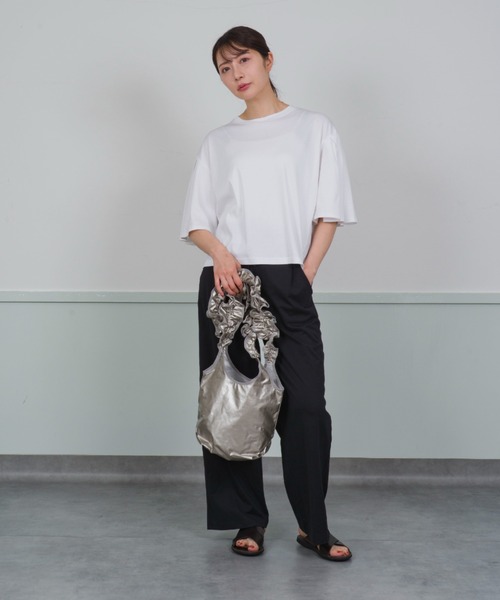 HELOYSE（エロイーズ）の「【HELOYSE/エロイーズ】ギャザーフリルトートバッグ　shoulder on LOVE leather mini（トートバッグ・レディース・ブラック/シルバー・FREE）」の19枚目の写真