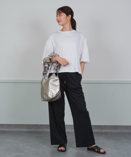 HELOYSE（エロイーズ）の「【HELOYSE/エロイーズ】ギャザーフリルトートバッグ　shoulder on LOVE leather mini（トートバッグ・レディース・ブラック/シルバー・FREE）」の20枚目の写真